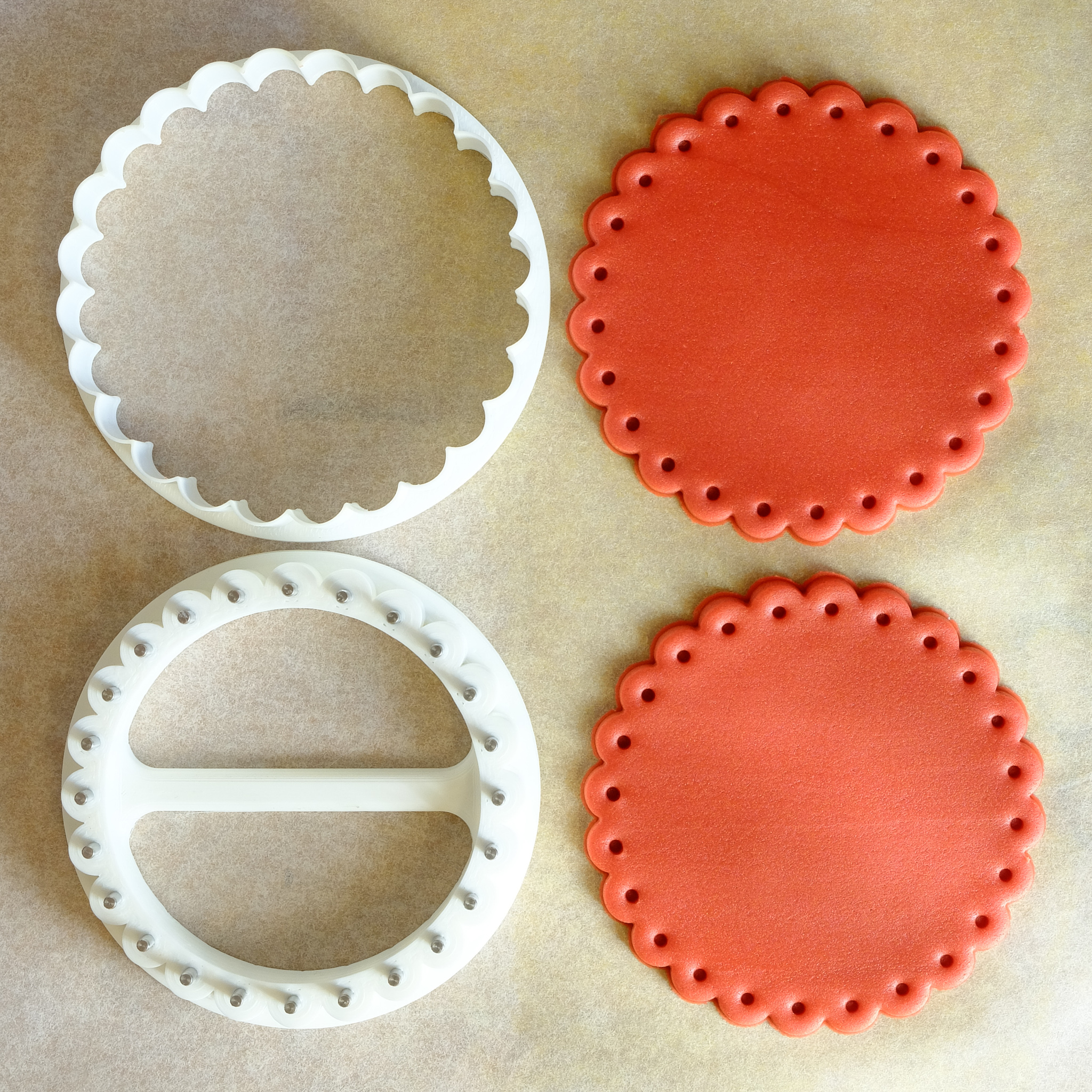 Scallop Cutter Dimple Dots