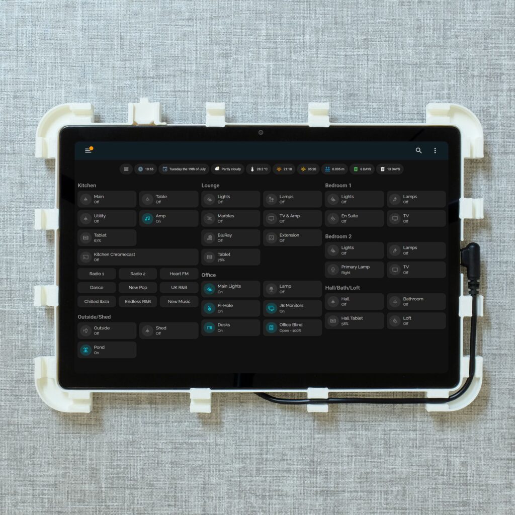 Samsung Galaxy Tab A8 10.5" Tablet Wall Mount - Rear Frame