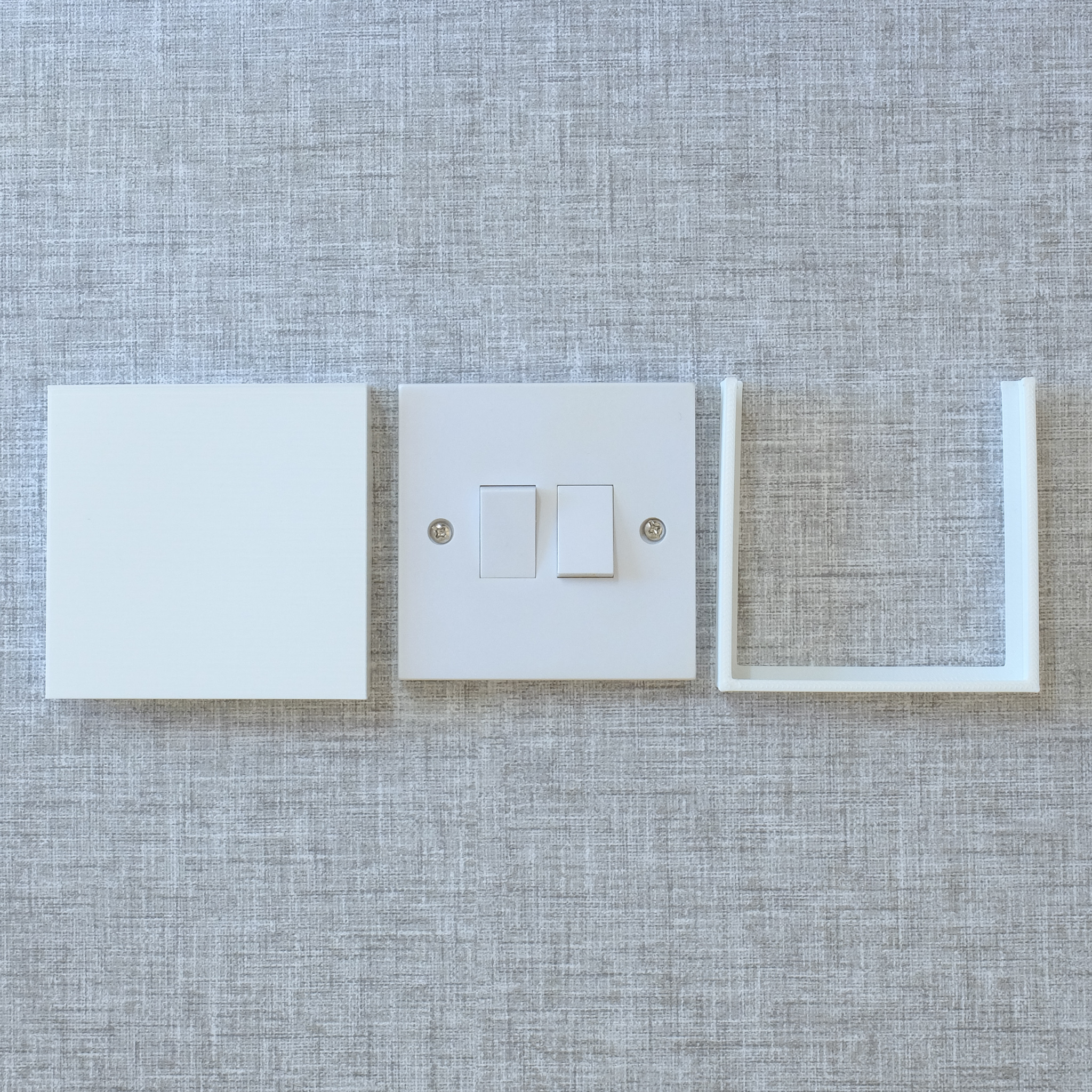 UK light switch cover front and rear frame