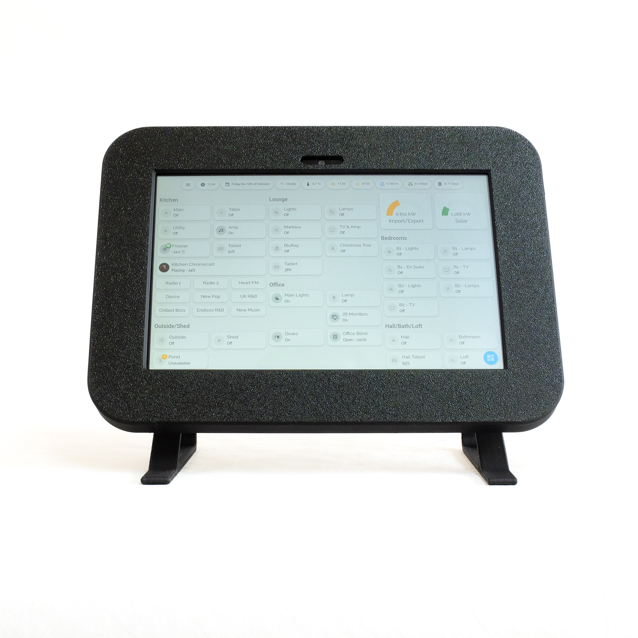 Universal Legs Attached to 8" Tablet Wall Mount
