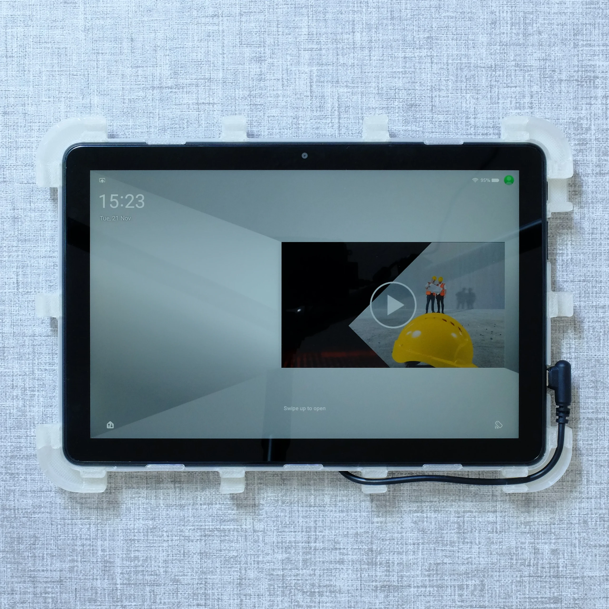 Amazon Fire HD10 2013 Gen13 Tablet Wall Mount - Rear Frame With Tablet