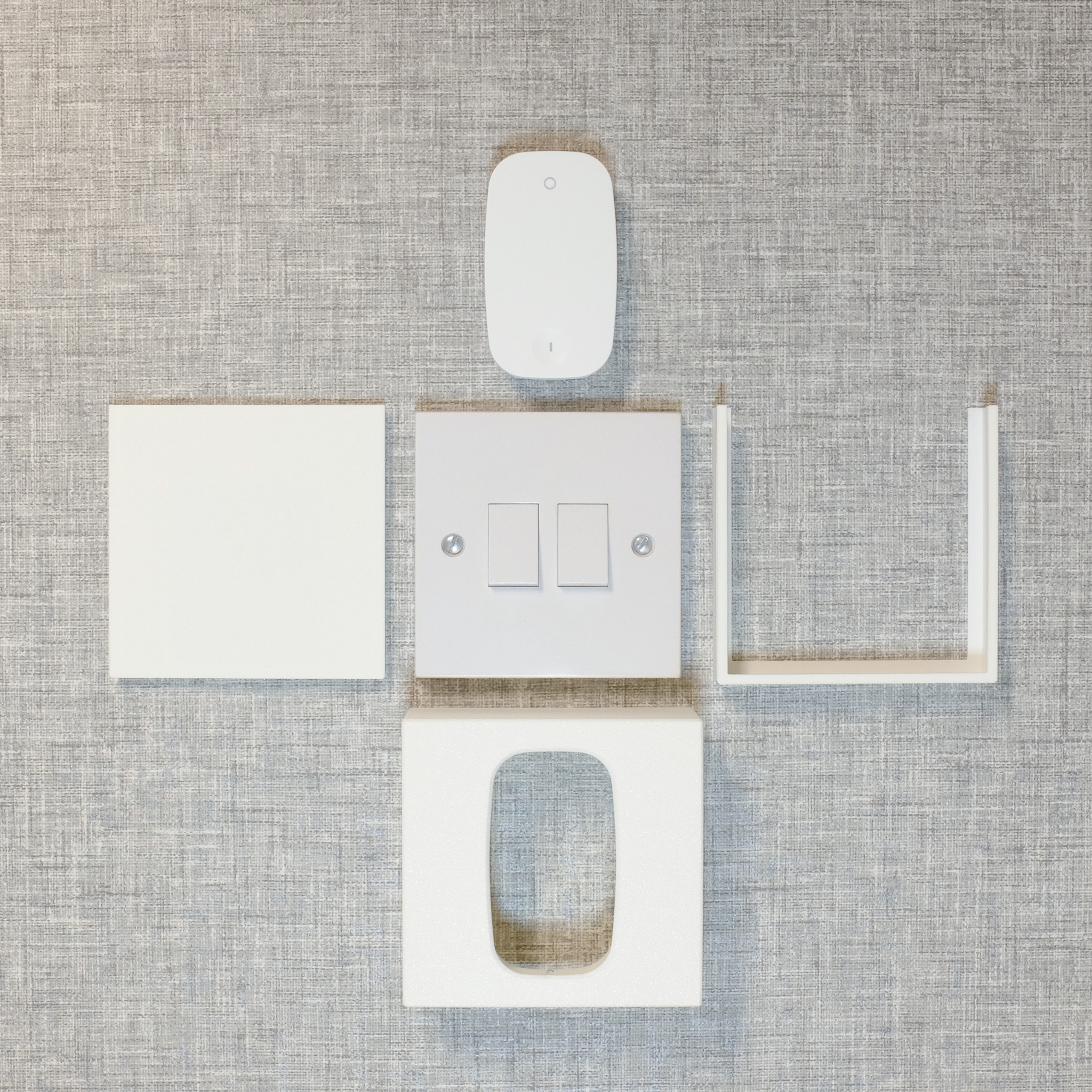 Ikea Rodret Dimmer. 3 Part Slide-on UK light switch cover.