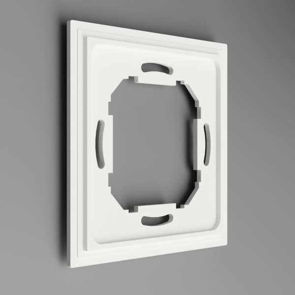 Loxone Touch UK Plasterboard Backbox Adaptor Plate - White