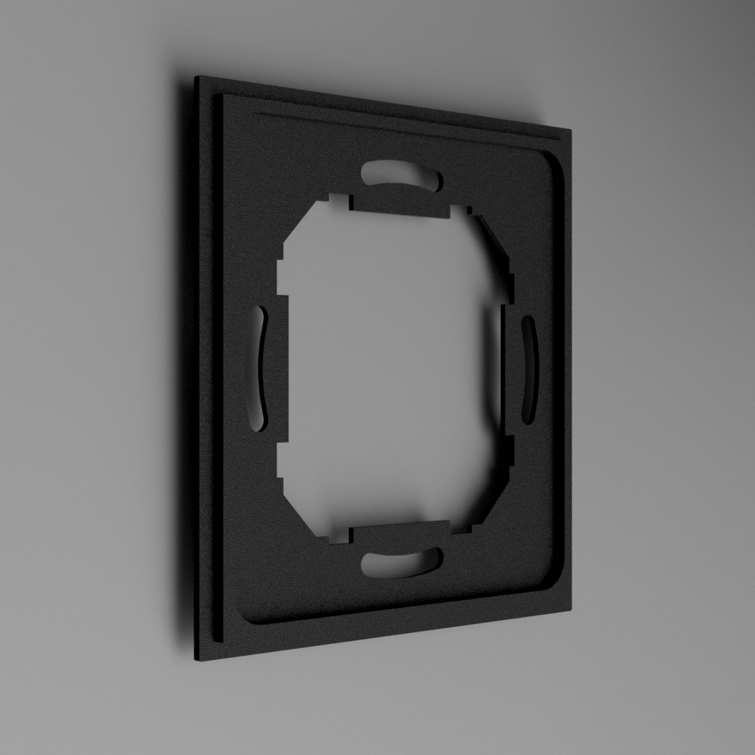 Loxone Touch UK Standard Metal Back box Adaptor Plate - Black