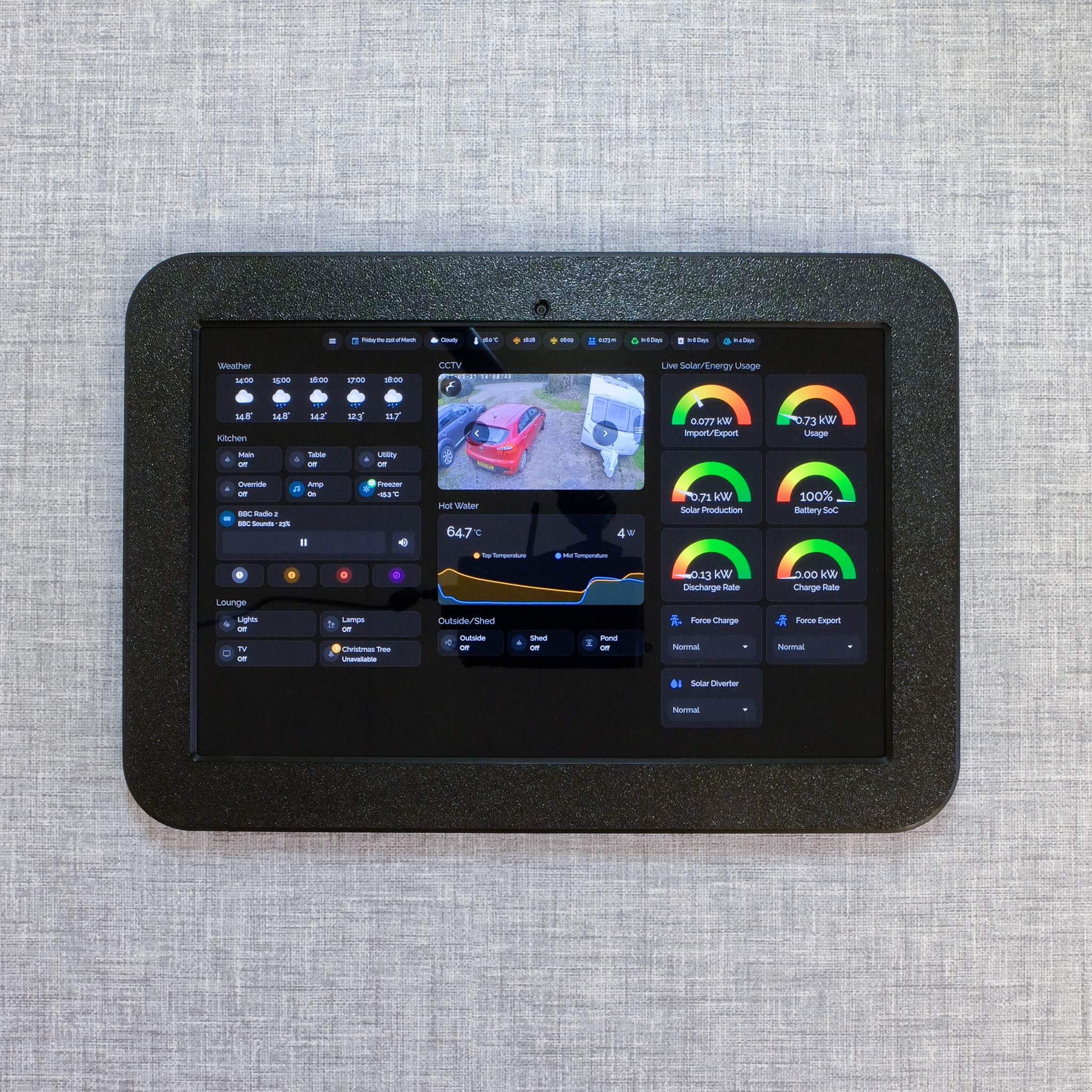 Lenovo Tab 10.1 Black Wall Mount