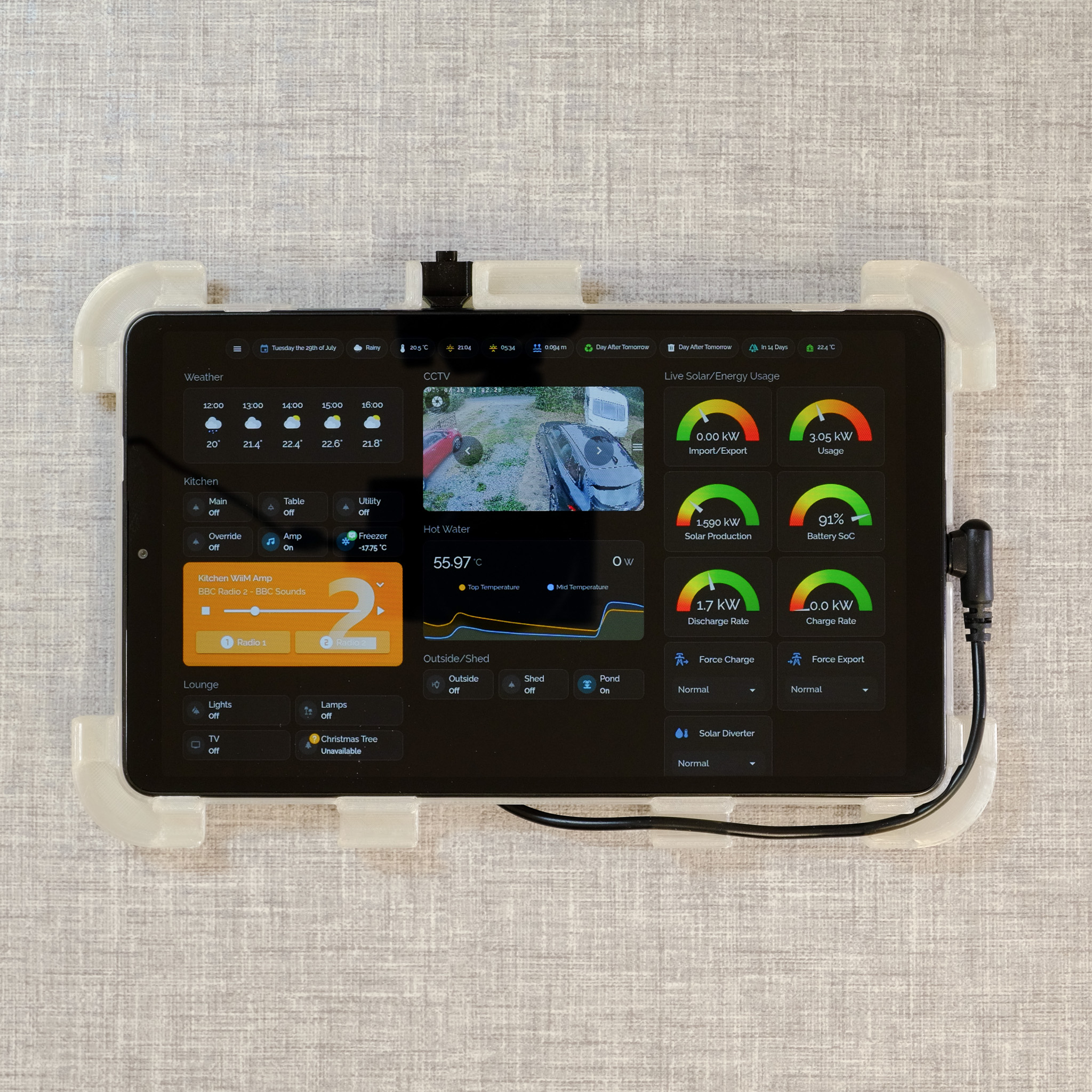 Lenovo Tab One Wall Mount - Rear Frame