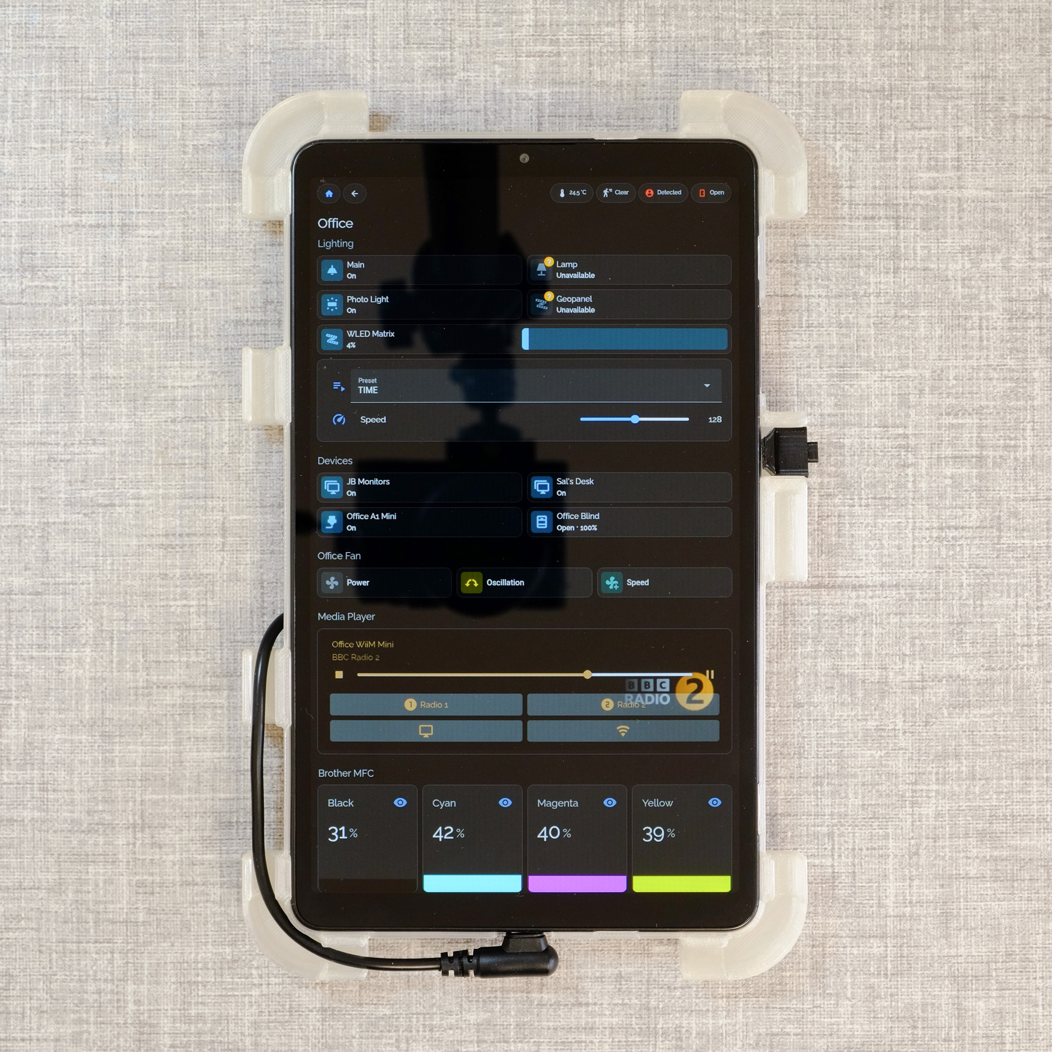 Lenovo Tab One Wall Mount - Rear Frame