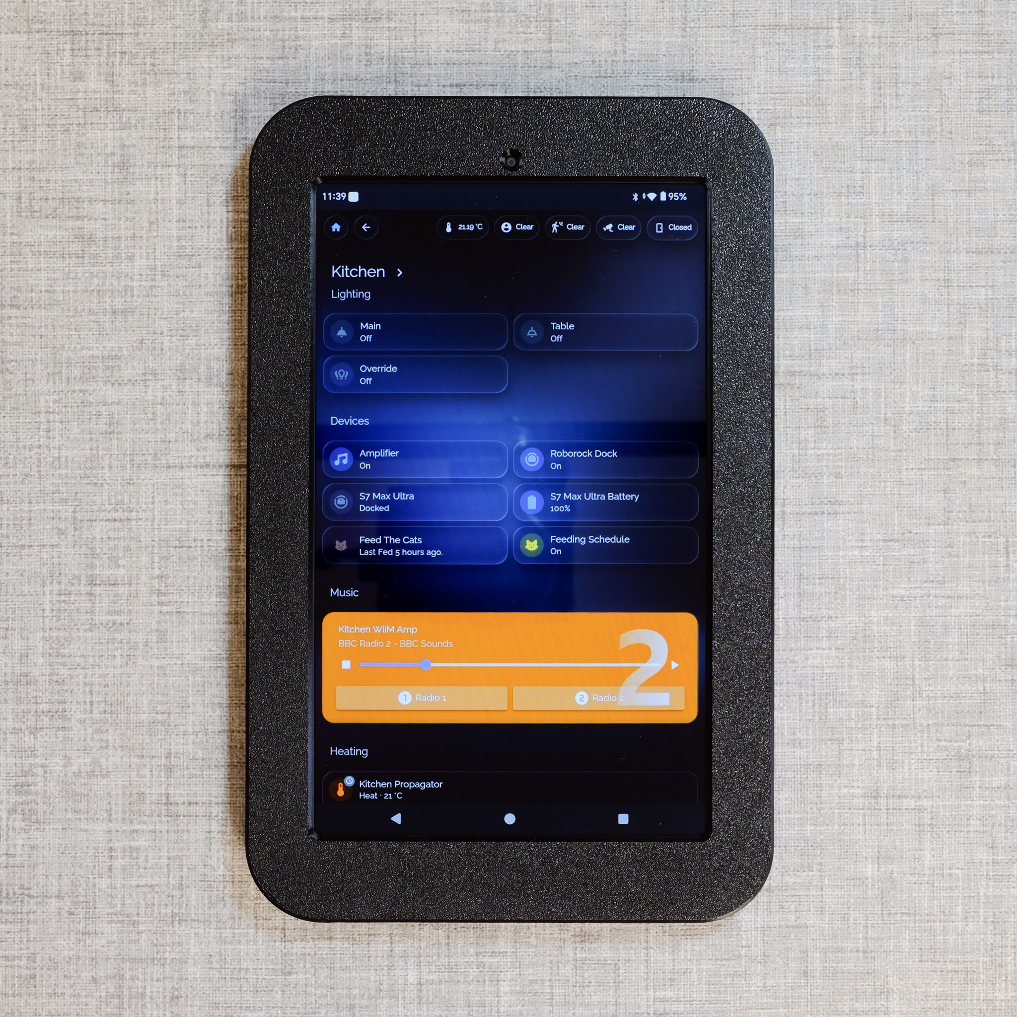 Honor Pad X7 2025 Tablet Wall Mount - Black