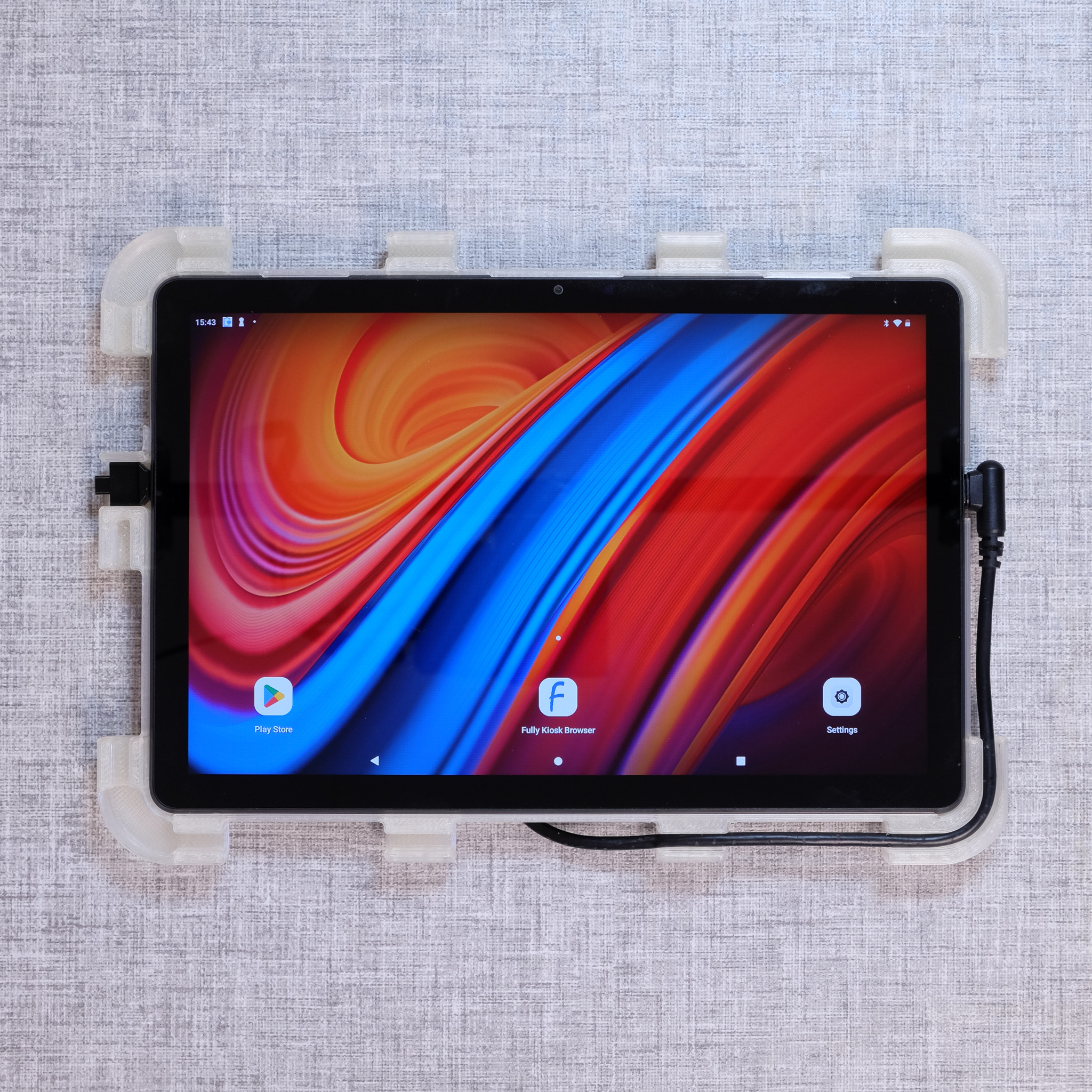 Lenovo Tab M10 Gen 3 Picture Frame Wall Mount - Rear Frame with Tablet