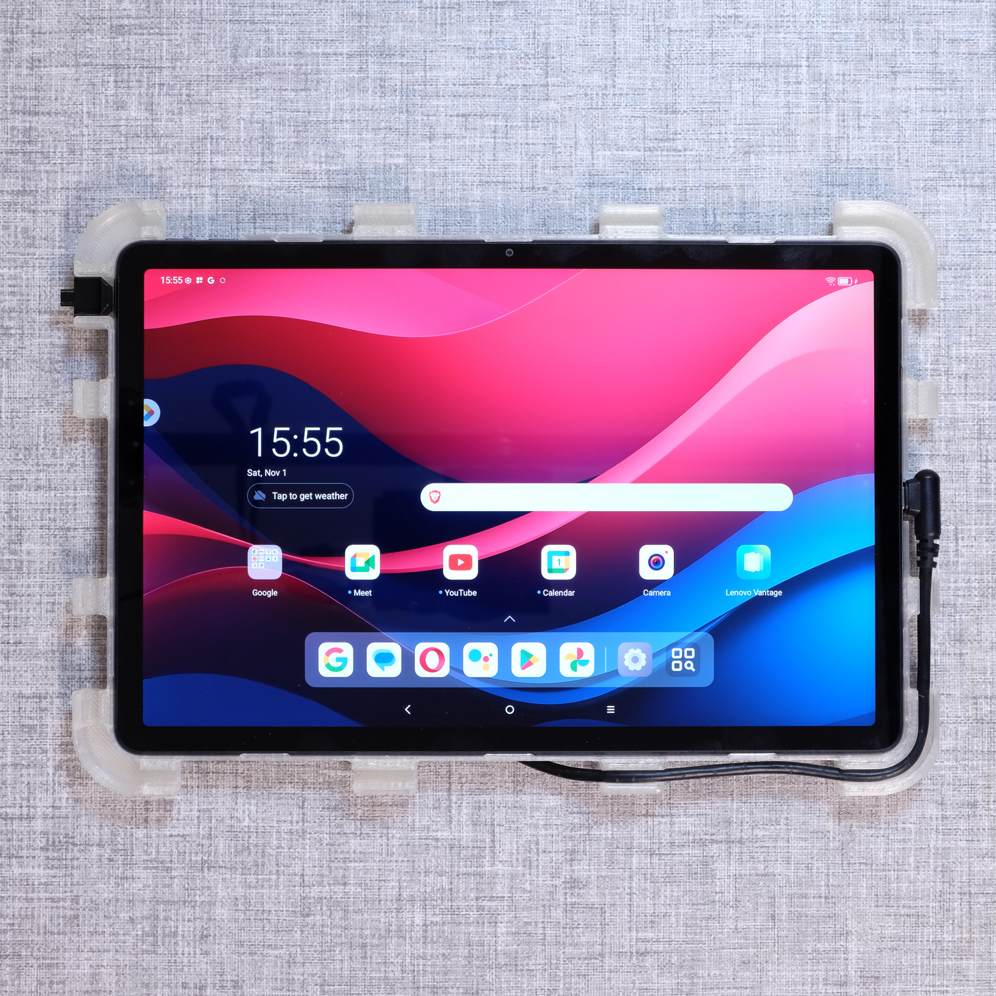 Lenovo Tab M11 Picture Frame Wall Mount - Rear Frame with tablet