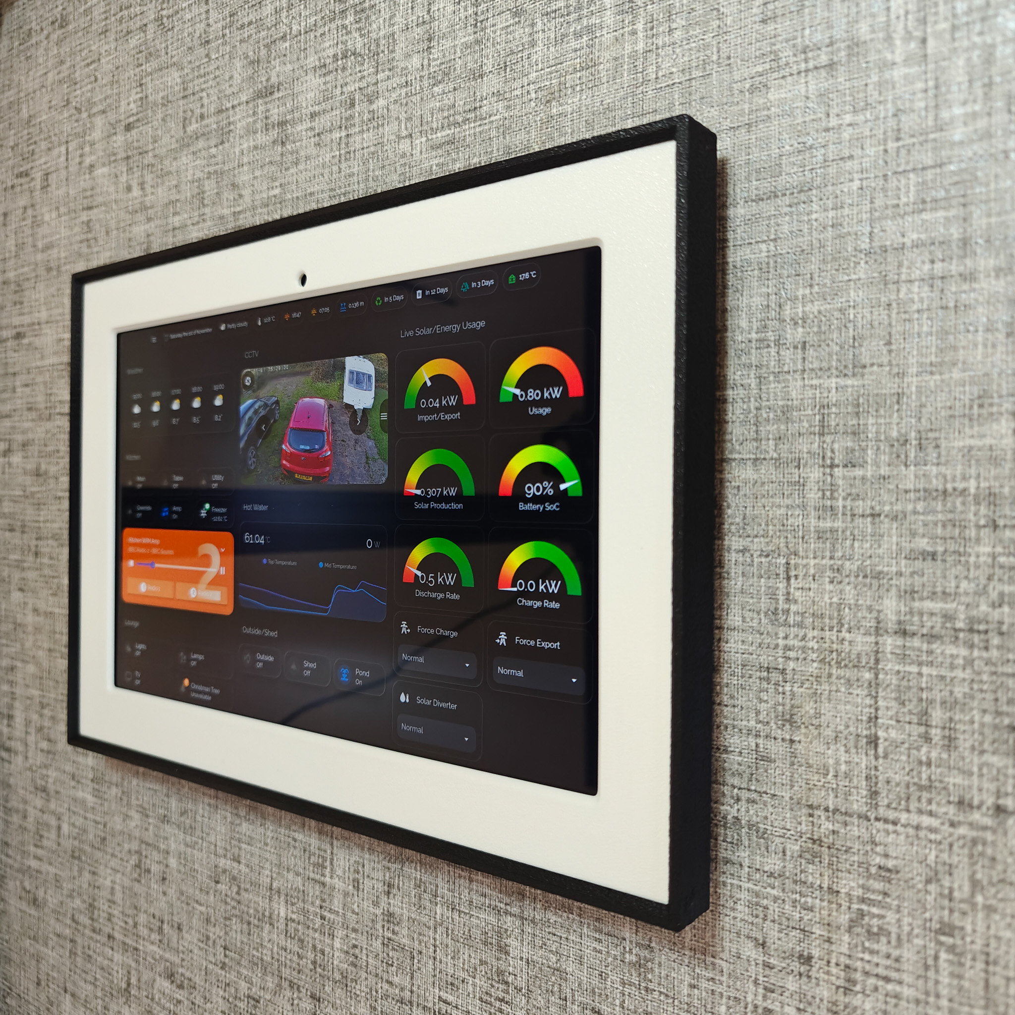Lenovo Tab 10 Picture Frame Wall Mount - Side View