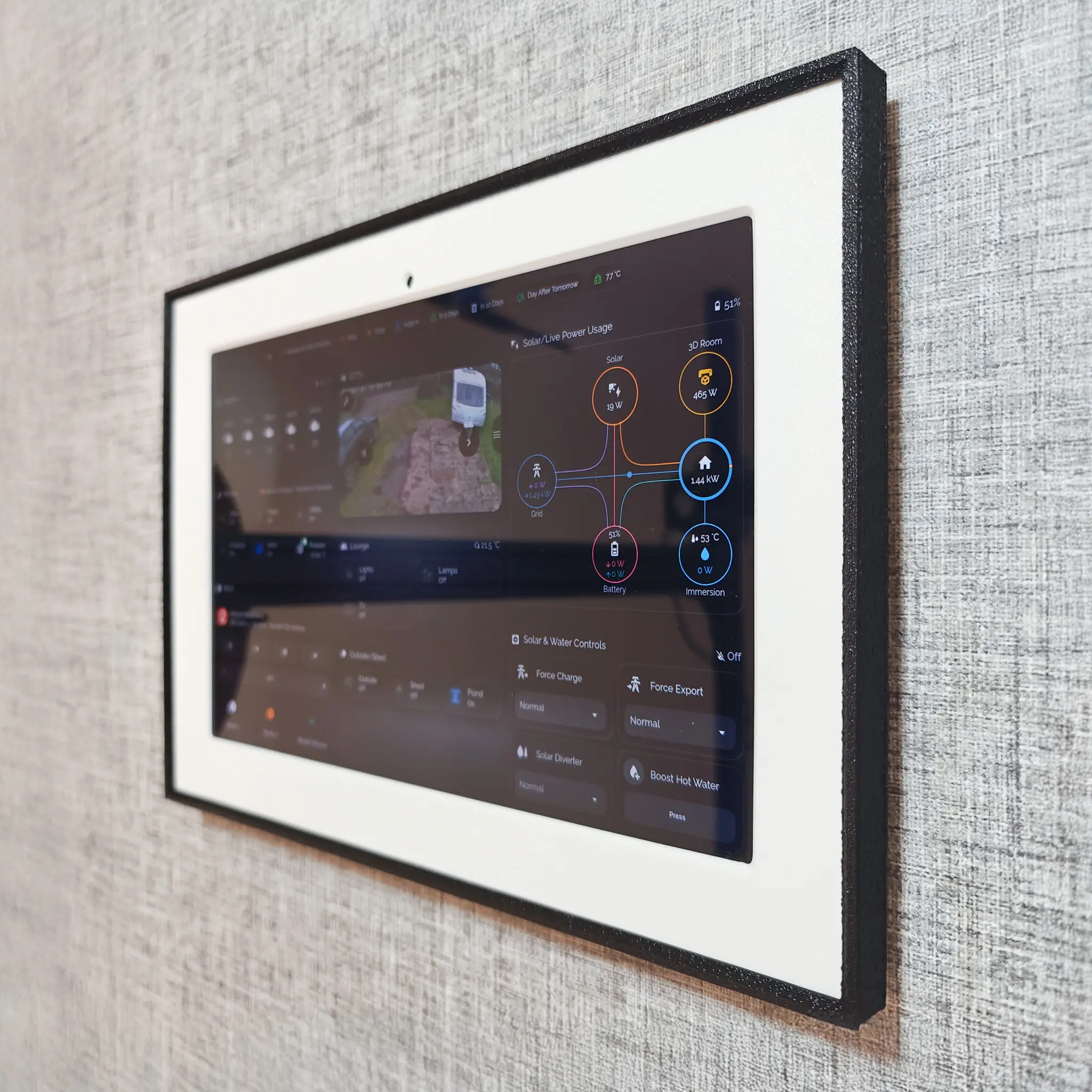 Honor Pad X8a Picture Frame Tablet Wall Mount - side view