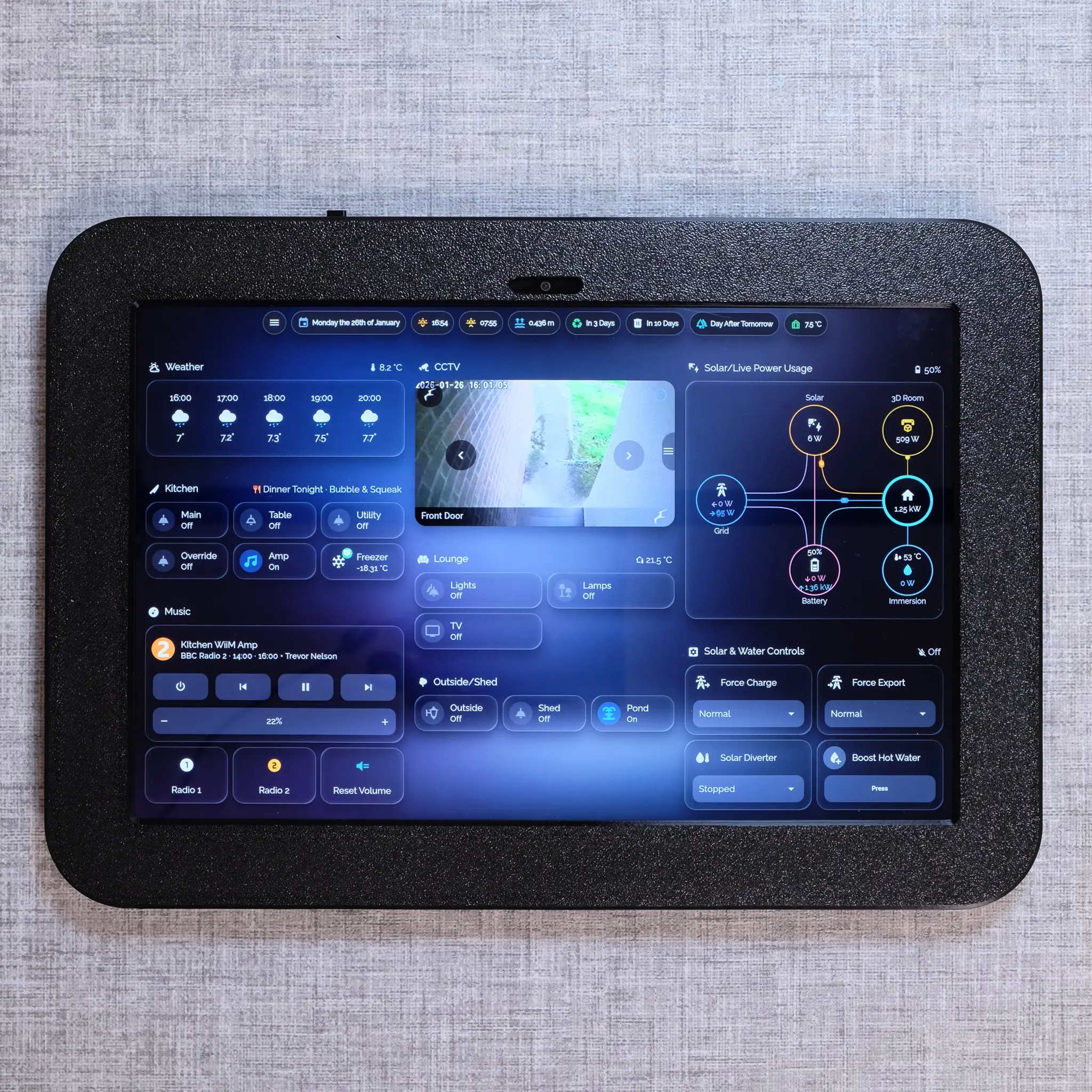 Honor Pad X8a 11 inch tablet wall mount - Black