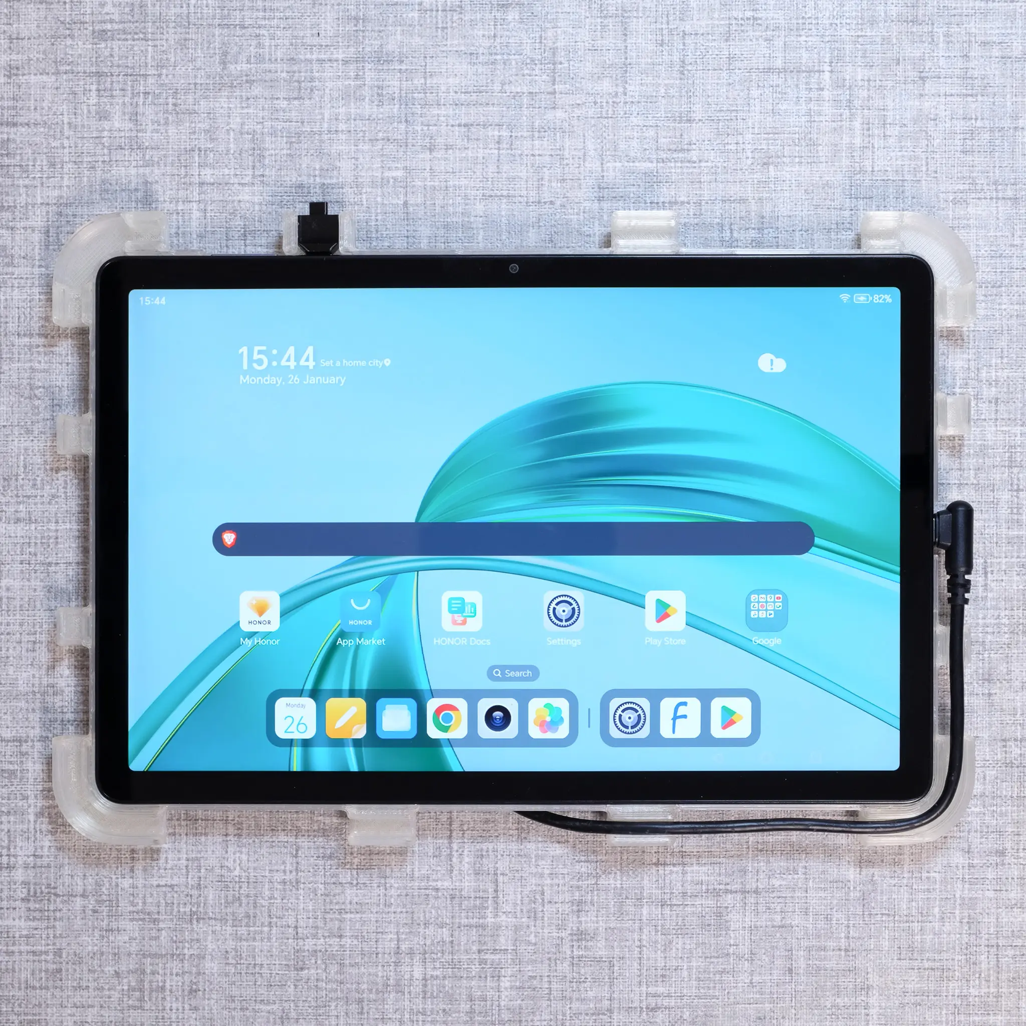 Honor Pad X8a Picture Frame Tablet Wall Mount - rear frame with tablet